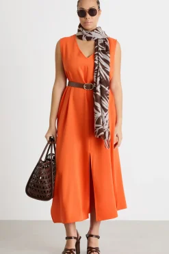 Maxi abito con tasche - Arancione