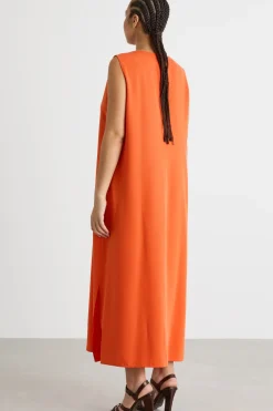 Maxi abito con tasche - Arancione