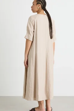 Maxi abito in tela - Beige