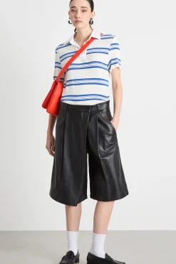 Maxi bermuda con pannello - Nero