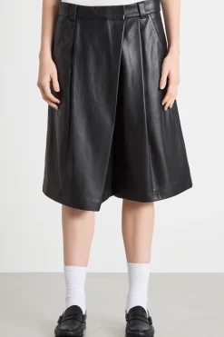 Maxi bermuda con pannello - Nero