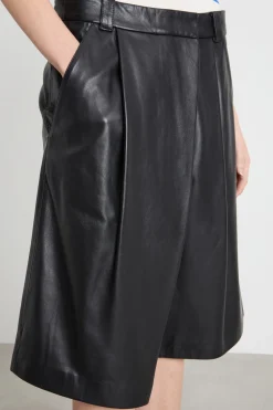 Maxi bermuda con pannello - Nero