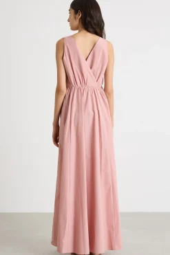 Maxi dress in taffettà - Rosa