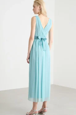 Maxi dress in tulle - Azzurro