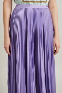 Maxi gonna in jersey plissè - Viola