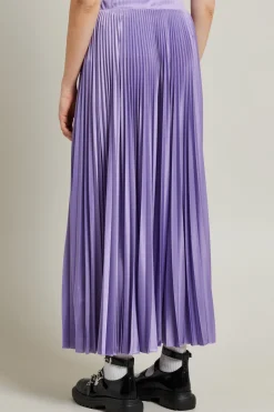 Maxi gonna in jersey plissè - Viola