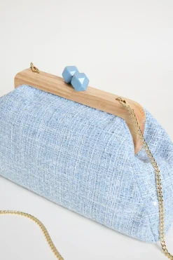 Maxi pochette con paillettes - Azzurro
