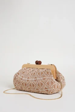 Maxi pochette morbida - Bianco Cammello