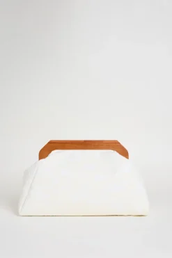 Maxi pochette ricamata - Bianco