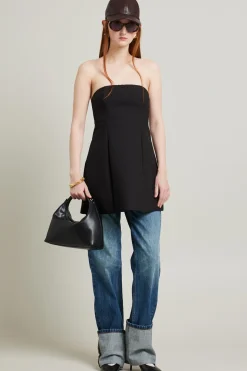 Mini abito bustier - Nero
