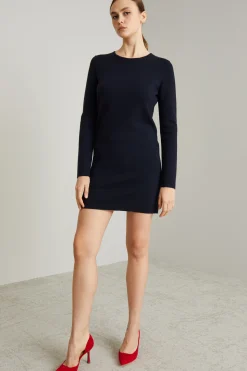 Mini abito in maglia di lana - Blu Notte