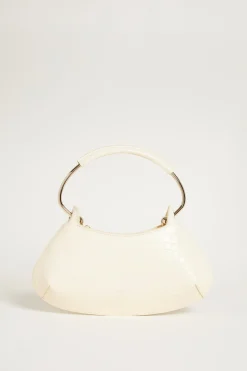 Mini bag in pelle stampa cocco - Avorio