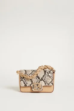Mini bag in tessuto spalmato stampa pitone - Animalier