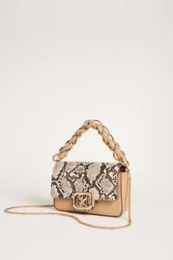 Mini bag in tessuto spalmato stampa pitone - Animalier