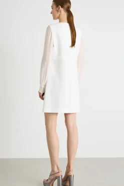 Minidress in cady con fiocco - Bianco
