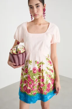 Minidress in tela - Rosa Chiaro