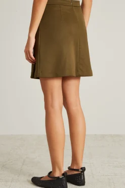 Minigonna cargo in jersey - Verde Militare
