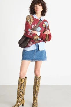 Minigonna in jeans - Blu