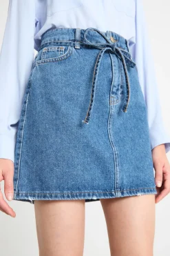 Minigonna in jeans - Blu