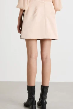 Minigonna in tulle ricamato - Rosa