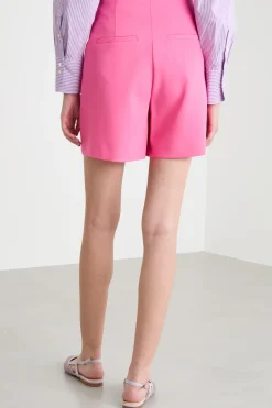 Minigonna pantalone in cady - Fuxia