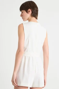 Mini tuta in twill - Bianco