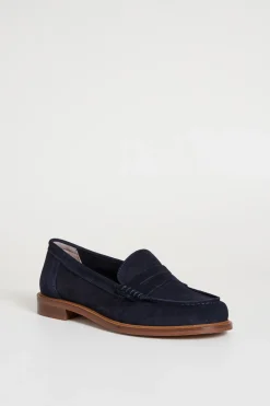 Mocassini in pelle scamosciata - Blu