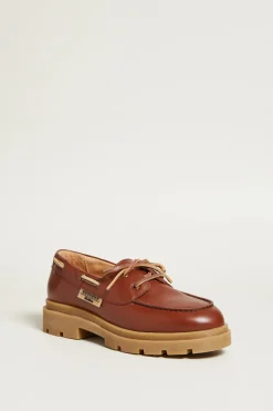 Mocassino con stringhe - Marrone