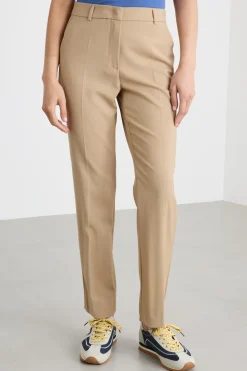 Morbido pantalone a sigaretta - Cammello