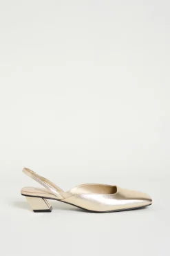 Mules slingback laminate - Oro