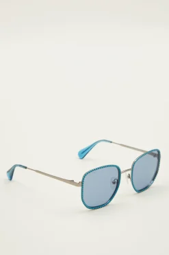 Occhiali da sole con borchie - Blu