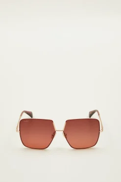 Occhiali da sole squadrati - Rosso