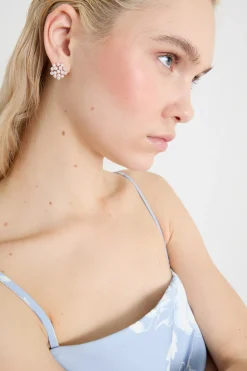 Orecchini con microperline - Bianco