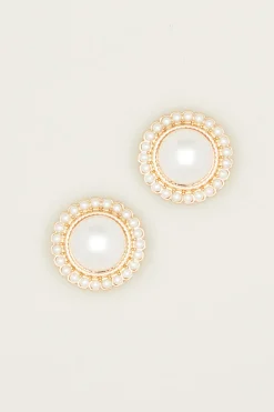 Orecchini con perla - Bianco Oro