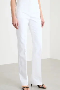 Pantalone aderente con spacco al fondo - Bianco