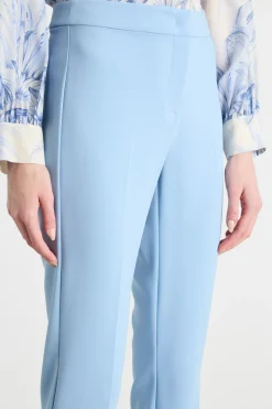 Pantalone aderente in cady - Azzurro