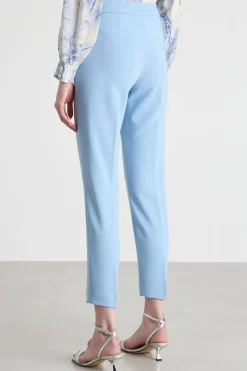 Pantalone aderente in cady - Azzurro