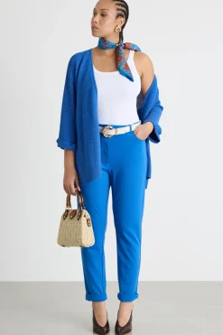 Pantalone aderente in jersey - Azzurro