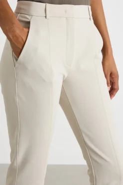 Pantalone aderente in jersey crepe - Beige
