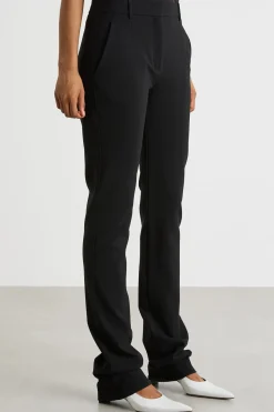 Pantalone aderente in jersey crepe - Nero