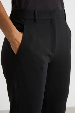 Pantalone aderente in jersey crepe - Nero