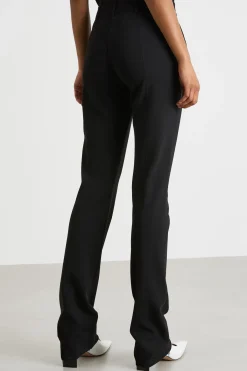 Pantalone aderente in jersey crepe - Nero