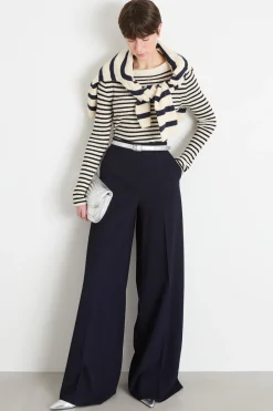 Pantalone a gamba ampia - Blu