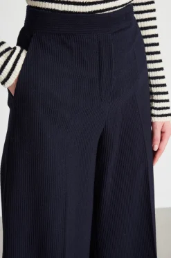 Pantalone a gamba ampia - Blu