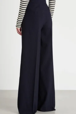 Pantalone a gamba ampia - Blu
