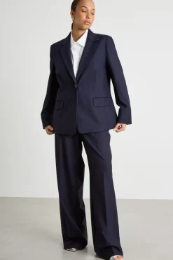 Pantalone ampio con coulisse - Blu