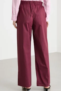 Pantalone ampio con coulisse - Bordeaux