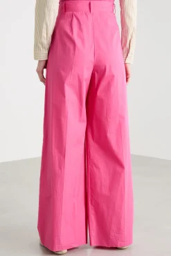 Pantalone ampio con pinces - Fuxia
