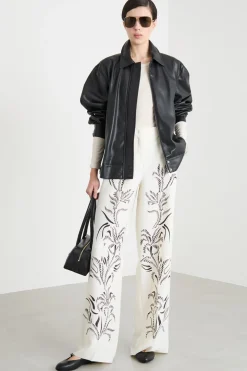 Pantalone ampio con stampa - Bianco