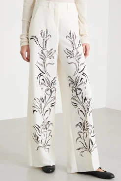 Pantalone ampio con stampa - Bianco